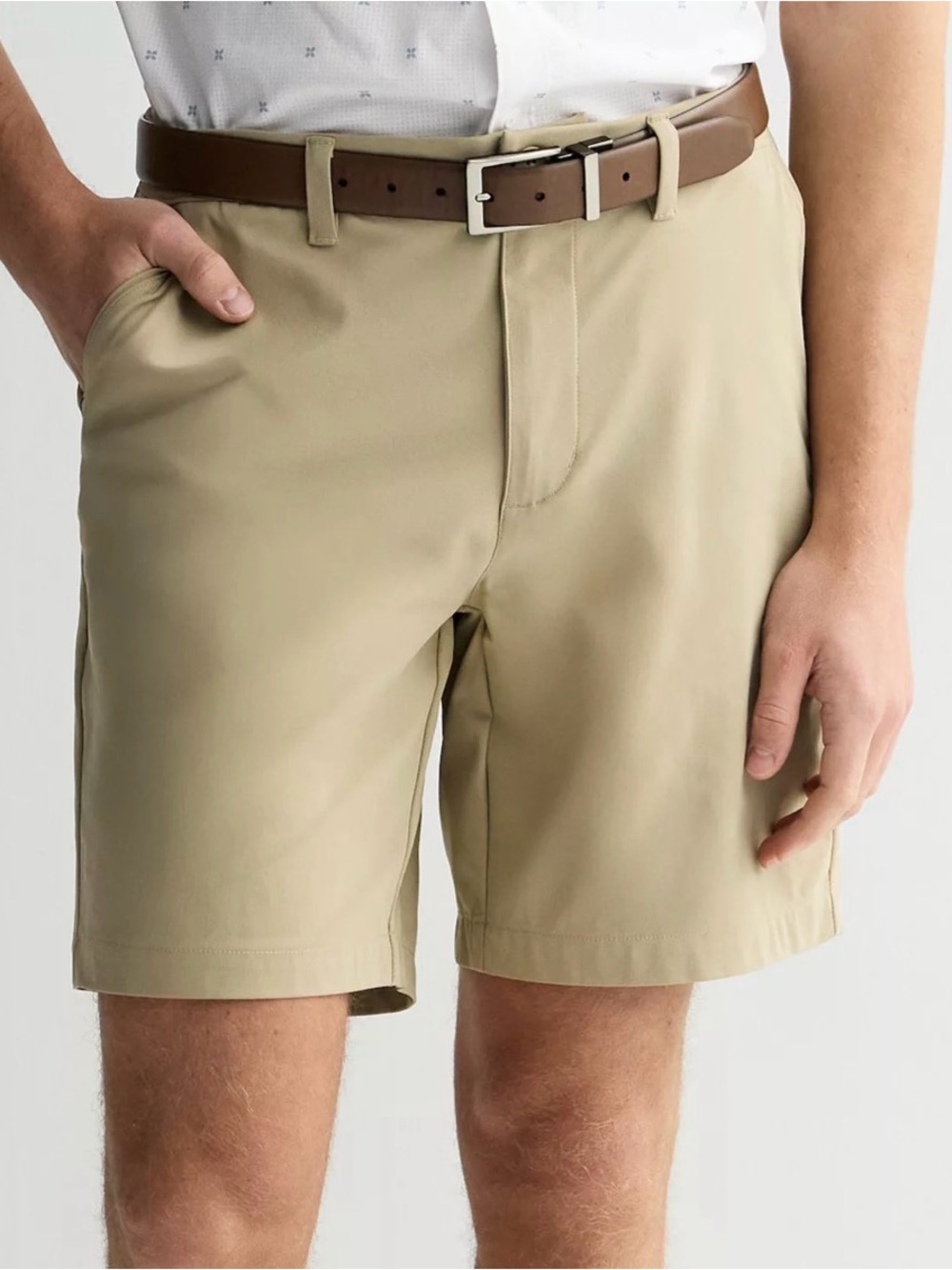 Men's FLX Prem 8-inch Shorts Moisture Wicking Autm WheatNEW RET $35